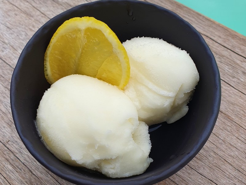 sorbet au citron jaune