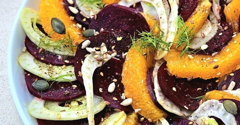Salade de betterave, orange & fenouil